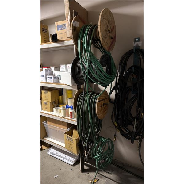 4 PARTIAL SPOOLS OF WELDING HOSE LINE