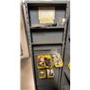 Image 2 : GREY METAL HEAVY DUTY 2 DOOR PARTS STORAGE CABINET WITH MISC CONTENTS INCLUDED