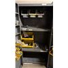 Image 3 : GREY METAL HEAVY DUTY 2 DOOR PARTS STORAGE CABINET WITH MISC CONTENTS INCLUDED