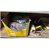 Image 11 : STEEL SHELVING UNIT WITH CONTENTS- ASSORTED WORK GLOVES, HARDWARE, TOOLS & MISC ITEMS