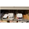 Image 7 : STEEL SHELVING UNIT WITH CONTENTS- ASSORTED WORK GLOVES, HARDWARE, TOOLS & MISC ITEMS