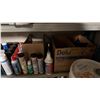 Image 10 : METAL SHELVING UNIT WITH CONTENTS- ASSORTED PAINTS, COMPOUNDS, WELDING REGULATORS, DRILL BITS,