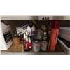 Image 6 : METAL SHELVING UNIT WITH CONTENTS- ASSORTED PAINTS, COMPOUNDS, WELDING REGULATORS, DRILL BITS,