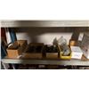 Image 7 : METAL SHELVING UNIT WITH CONTENTS- ASSORTED PAINTS, COMPOUNDS, WELDING REGULATORS, DRILL BITS,