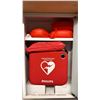 Image 2 : PHILIPS HEARTSTART ONSITE (M5066A) AED IN CASE WITH WALL MOUNT STORAGE CABINET