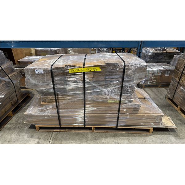 PALLET OF ASSORTED CORRUGATED CARDBOARD SHIPPING BOXES