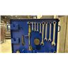 Image 3 : BLUE METAL WORK STATION WITH ASSORTED COMBINATION WRENCHES, BITS, SOCKETS & MORE