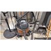 Image 2 : GROUP OF ASSORTED SHOP SUPPLIES- RIDGID SHOP VAC, BROOMS, SHOVELS & FAN
