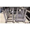 Image 1 : GROUP OF 4 GREY STEEL MATERIAL STANDS
