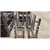 Image 2 : GROUP OF 4 GREY STEEL MATERIAL STANDS