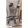 Image 2 : GROUP OF ASSORTED SHOVELS & BROOMS