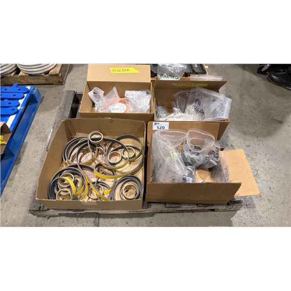 PALLET OF ASSORTED HARDWARE, COPPER TUBE, WEATHER STRIPPING & MORE