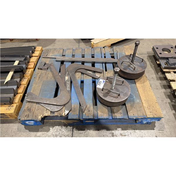 PALLET OF ASSORTED STEEL MACHINE COMPONENTS