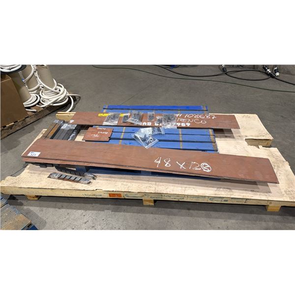 ASSORTED STEEL MACHINE COMPONENTS