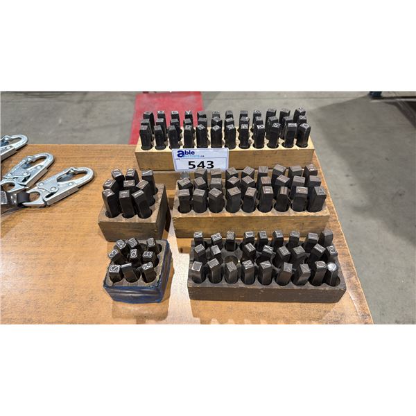 5 SETS OF INDUSTRIAL STEEL PUNCH SETS- NUMBERS & LETTERS
