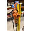 Image 3 : 5 ORANGE INDUSTRIAL 3/4 TON LEVER CHAIN HOISTS -3 JET, 2 UNKNOWN