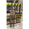Image 3 : YELLOW METAL SHOP RACK WITH ASSORTMENT OF LIFT CHAINS, SHACKLES & OTHER LIFTING ACCESSORIES