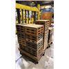 Image 3 : GROUP OF 3- 4 WHEEL FLAT DOLLIES LOADED WITH APPROX 20 WOOD MATERIAL SETTING BLOCKS