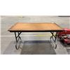 Image 2 : BROWN 5' X 2.5' FOLDING UTILITY TABLE