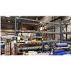 Image 2 : 3 BAYS OF BLUE PALLET RACKING W/MESH DECK SHELVING - (5) UPRIGHTS AND (22) SIDE RAILS