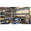 Image 3 : 3 BAYS OF BLUE PALLET RACKING W/MESH DECK SHELVING - (5) UPRIGHTS AND (22) SIDE RAILS