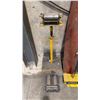 Image 3 : GROUP OF ASSORTED SHOP ITEMS- MATERIAL ROLLER, MACHINIST VICE, WOODEN STEPS, WELDERS CURTAIN, AIR