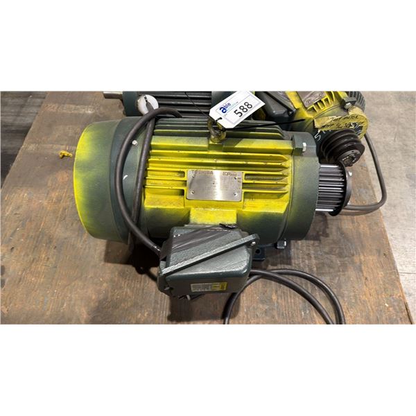 TOSHIBA 15 HP ELECTRIC MOTOR