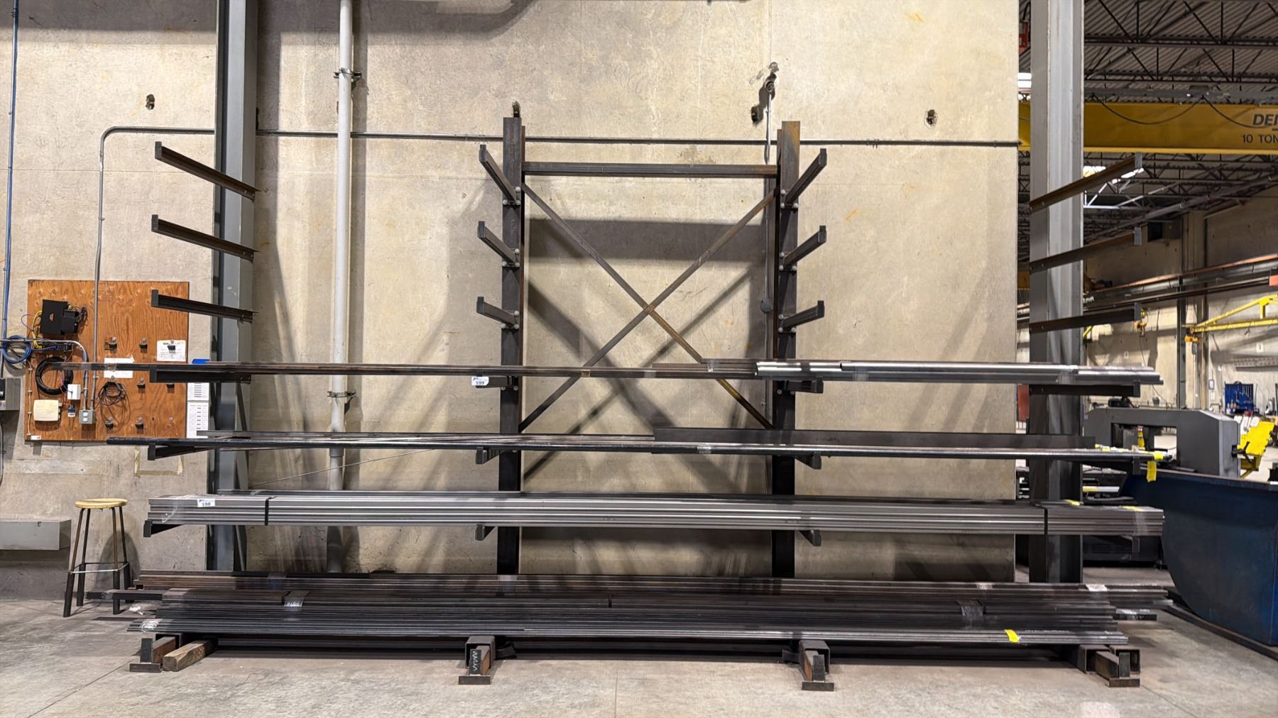 Approx Rack HEAVY DUTY UPRIGHT MATERIAL RACK APPROX 12'H X 7'W X 5.5'D WITH 2 ...