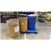 Image 1 : PALLET OF ASSORTED BINS, BARRELS & BUCKETS