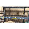 Image 3 : 4 BAYS OF BLUE PALLET RACKING W/MESH DECK SHELVING - (5) UPRIGHTS AND (24) 10FT SIDE RAILS
