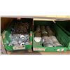 Image 11 : GREY METAL/WOOD SHELVING UNIT WITH ASSORTED HARDWARE- WASHERS, BOLTS, NUTS, CAP SCREWS & MORE