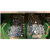 Image 17 : GREY METAL/WOOD SHELVING UNIT WITH ASSORTED HARDWARE- WASHERS, BOLTS, NUTS, CAP SCREWS & MORE