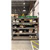 Image 2 : GREY METAL/WOOD SHELVING UNIT WITH ASSORTED HARDWARE- WASHERS, BOLTS, NUTS, CAP SCREWS & MORE
