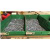Image 3 : GREY METAL/WOOD SHELVING UNIT WITH ASSORTED HARDWARE- WASHERS, BOLTS, NUTS, CAP SCREWS & MORE