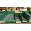 Image 4 : GREY METAL/WOOD SHELVING UNIT WITH ASSORTED HARDWARE- WASHERS, BOLTS, NUTS, CAP SCREWS & MORE