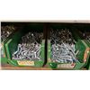 Image 13 : GREY METAL/WOOD SHELVING UNIT WITH ASSORTED HARDWARE- WASHERS, BOLTS, NUTS, CAP SCREWS & MORE