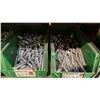 Image 14 : GREY METAL/WOOD SHELVING UNIT WITH ASSORTED HARDWARE- WASHERS, BOLTS, NUTS, CAP SCREWS & MORE