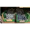 Image 15 : GREY METAL/WOOD SHELVING UNIT WITH ASSORTED HARDWARE- WASHERS, BOLTS, NUTS, CAP SCREWS & MORE
