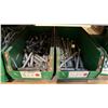 Image 16 : GREY METAL/WOOD SHELVING UNIT WITH ASSORTED HARDWARE- WASHERS, BOLTS, NUTS, CAP SCREWS & MORE