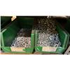 Image 18 : GREY METAL/WOOD SHELVING UNIT WITH ASSORTED HARDWARE- WASHERS, BOLTS, NUTS, CAP SCREWS & MORE