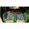 Image 8 : GREY METAL/WOOD SHELVING UNIT WITH ASSORTED HARDWARE- WASHERS, BOLTS, NUTS, CAP SCREWS & MORE