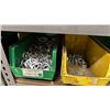 Image 16 : GREY METAL/WOOD SHELVING UNIT WITH ASSORTED HARDWARE- WASHERS, BOLTS, NUTS, CAP SCREWS & MORE