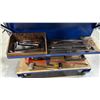 Image 11 : BLUE MOBILE TOOL CART WITH ASSORTED TOOLS- WRENCHES, SOCKETS, BITS, RATCHETS, BESSEY CLAMPS,