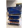 Image 1 : BLUE MOBILE TOOL CART WITH ASSORTED TOOLS- WRENCHES, SOCKETS, BITS, RATCHETS, BESSEY CLAMPS,