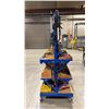 Image 4 : BLUE MOBILE TOOL CART WITH ASSORTED TOOLS- WRENCHES, SOCKETS, BITS, RATCHETS, BESSEY CLAMPS,