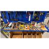 Image 8 : BLUE MOBILE TOOL CART WITH ASSORTED TOOLS- WRENCHES, SOCKETS, BITS, RATCHETS, BESSEY CLAMPS,