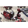 Image 2 : GROUP OF MILWAUKEE CORDLESS POWER TOOLS- 2 DRILLS, 1 WORK LIGHT,1 RACHET, 1 GREASE GUN,
