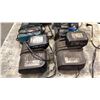 Image 4 : GROUP OF MAKITA CORDLESS POWER TOOLS- DRILL, JIGSAW, APPLICATOR GUN, 2 WORK LIGHTS, 3 CHARGERS & 5