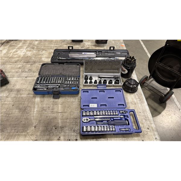 2 SOCKET SETS, DRILL BIT SET, PUNCH KIT & CDI TORQUE 2503MFRMH