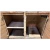 Image 4 : WOODEN STORAGE CABINET WITH PLASTIC TOP & 1 SECTION LOCKER